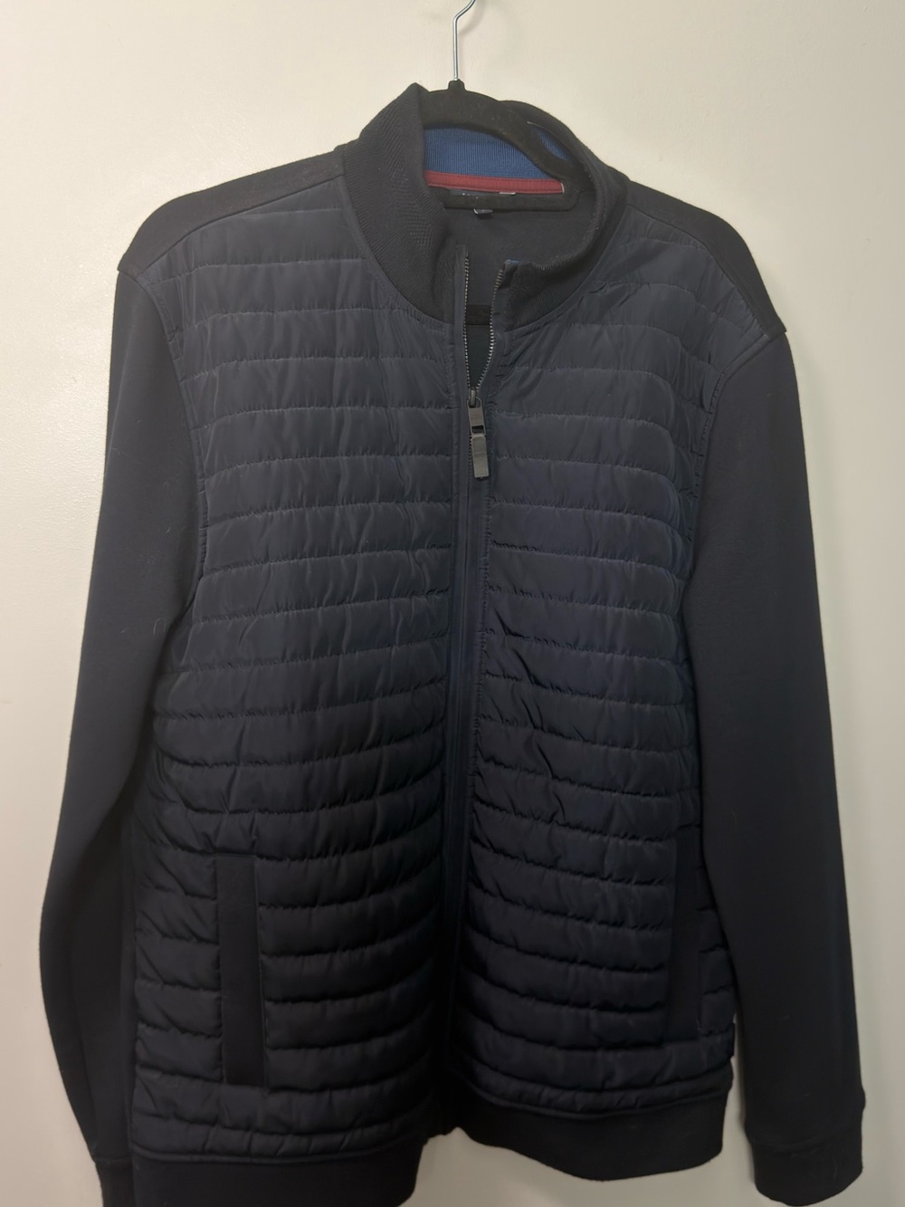 Ted Baker Men's Navy Quilted Zip-Front Puffer Jacket